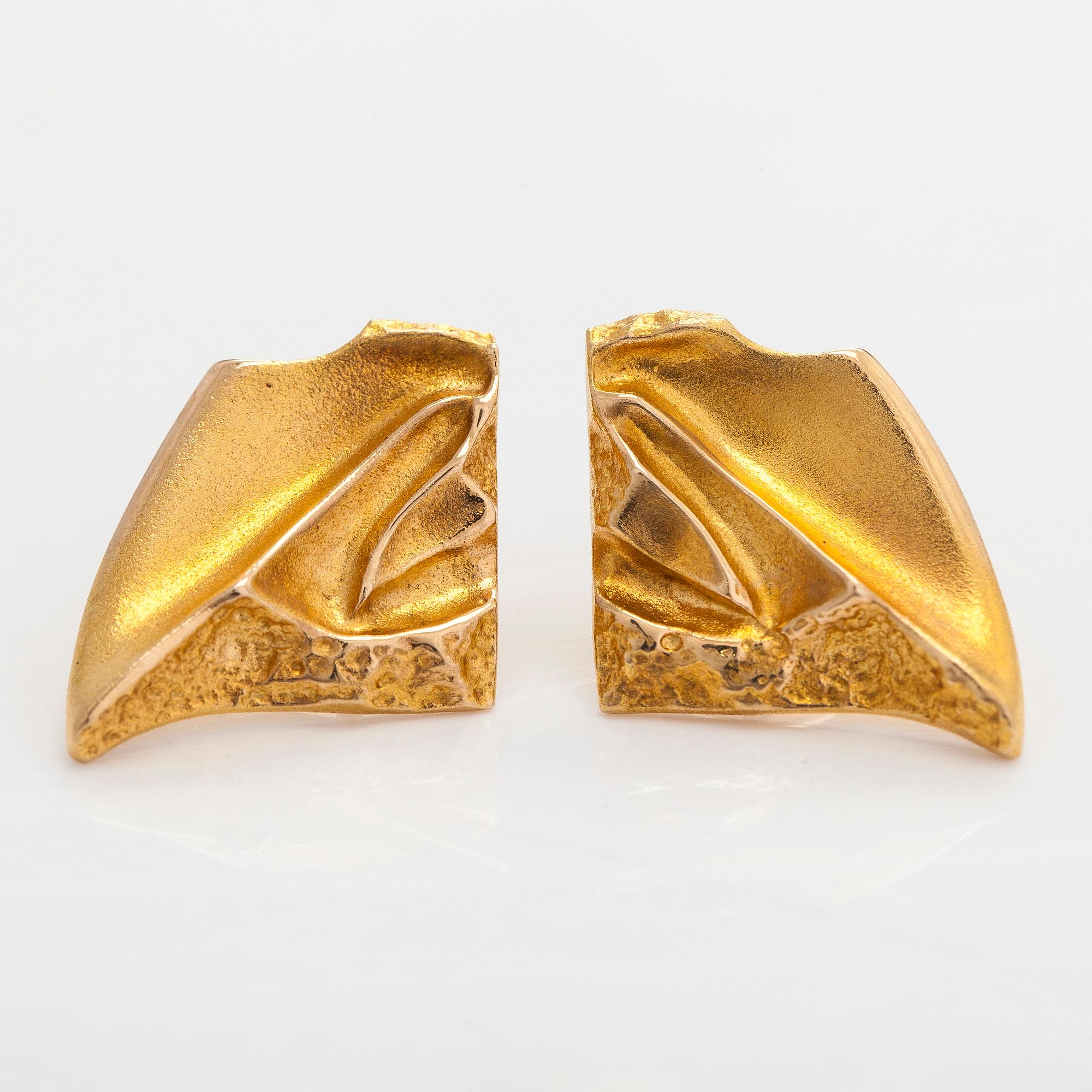 Björn Weckström, korvakorut, "Frutto", 14K kultaa, Lapponia 1990.