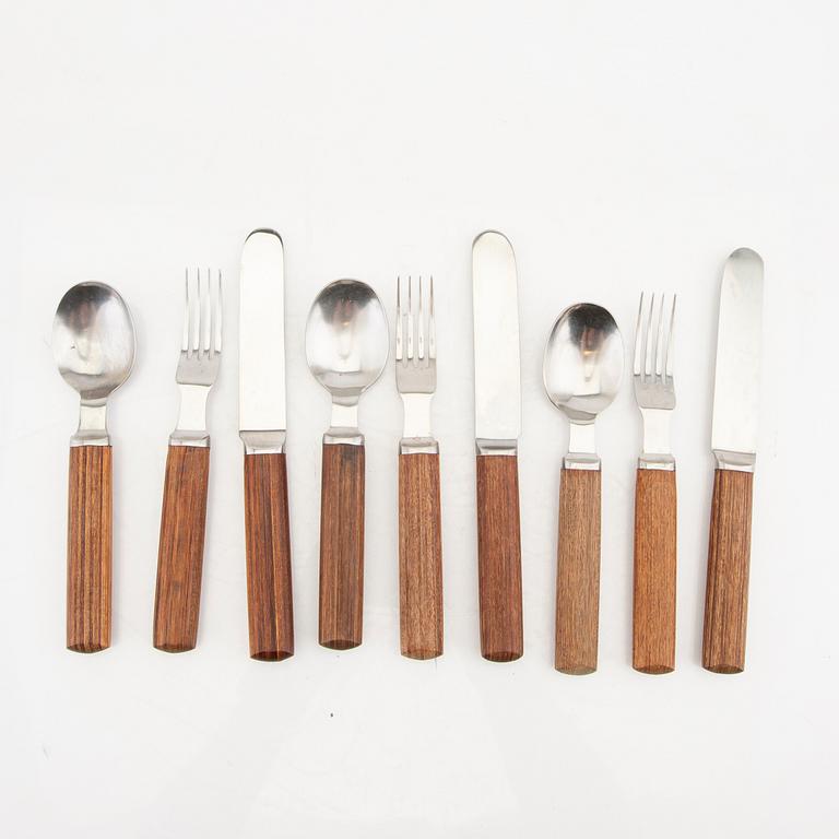 Signe Persson-Melin, cutlery 41 pcs Boda nova Packa-wood 1970s.