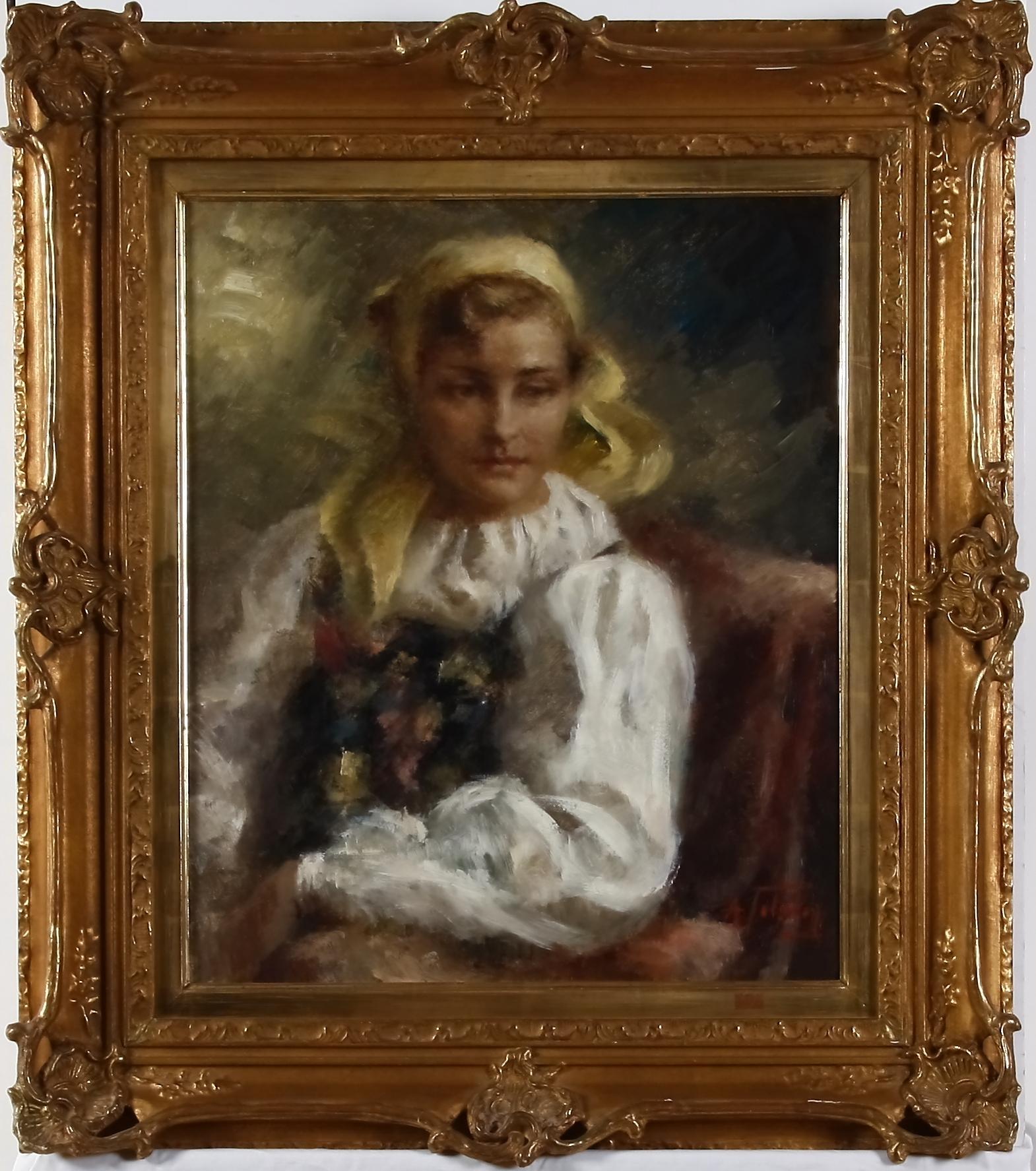 TOLSTOY, ALEXANDER, olja på duk. Sign.