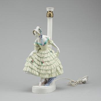 BORDSLAMPA, porslin, Rudolph Podany, Keramos, Österrike, 1930-/40-tal.