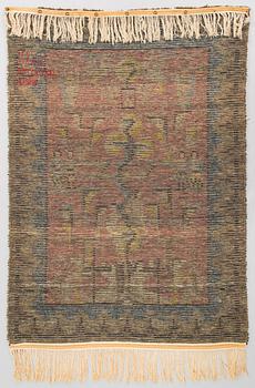 Ester Ax, a Finnish long pile rug, model for Neovius. Circa 177x125 cm.