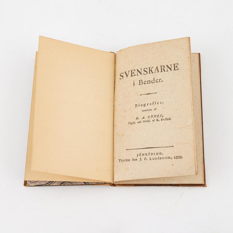 Tre äldre svenska böcker.