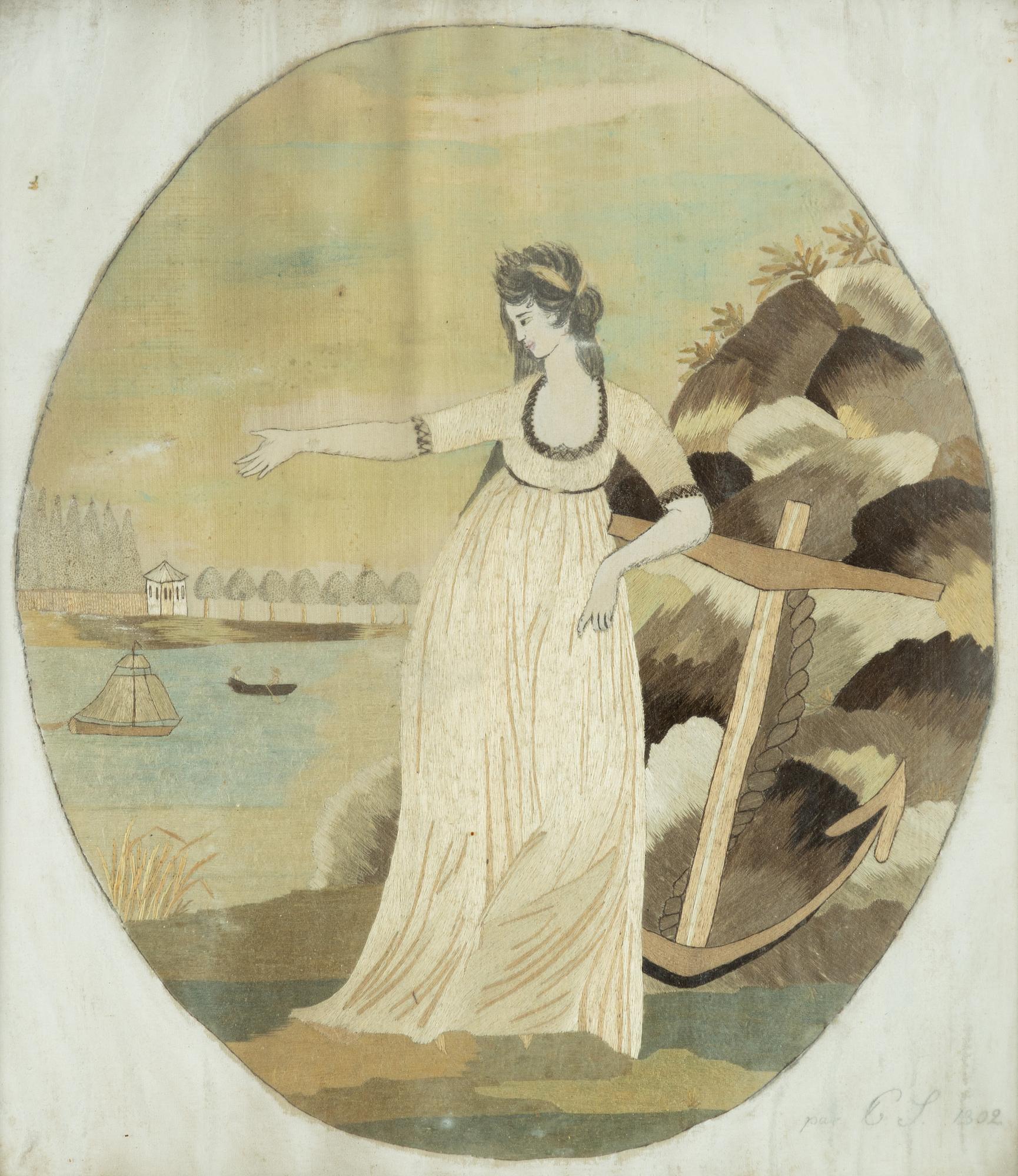 Three Empire silk embroderies, 1803.