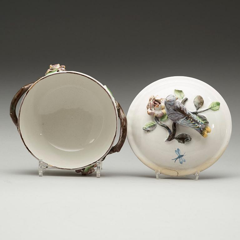 A Swedish Marieberg faience tureen with cover, 1760's.