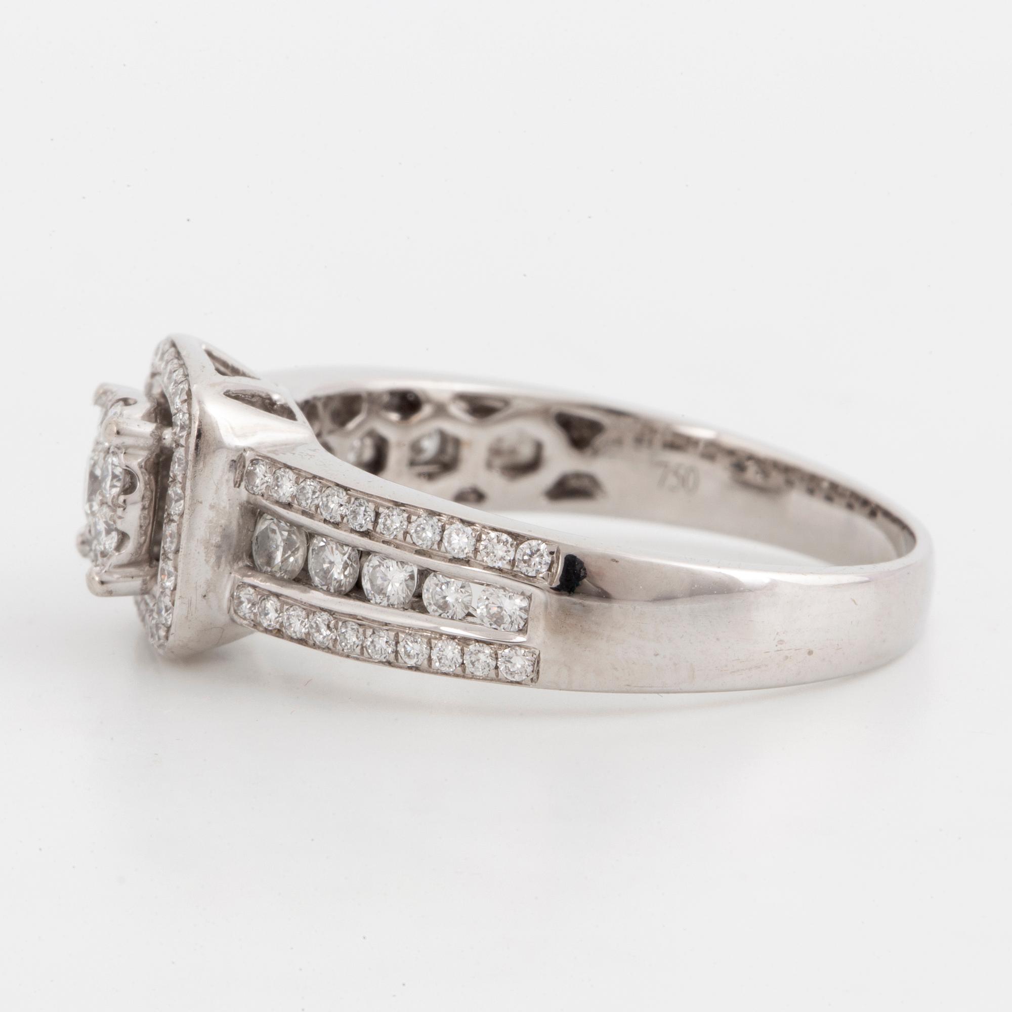 Brilliant-cut diamond ring.