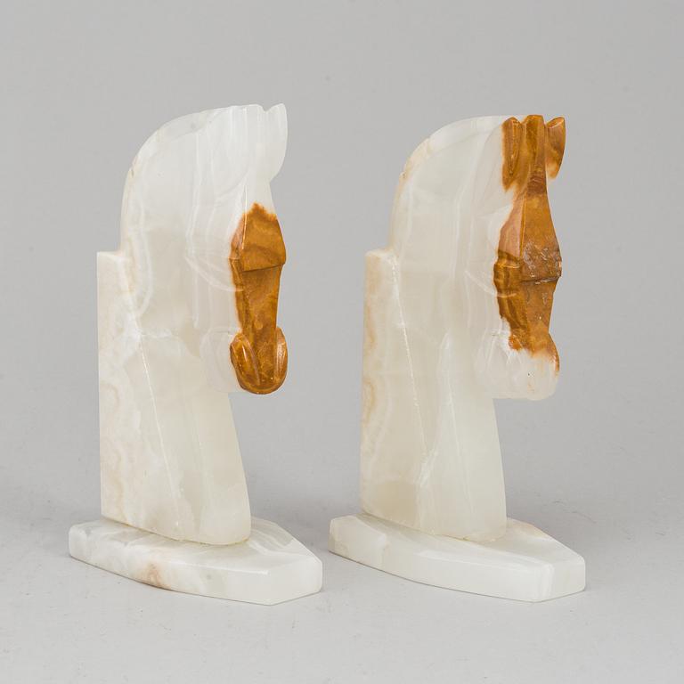 A pair of stone book ends.