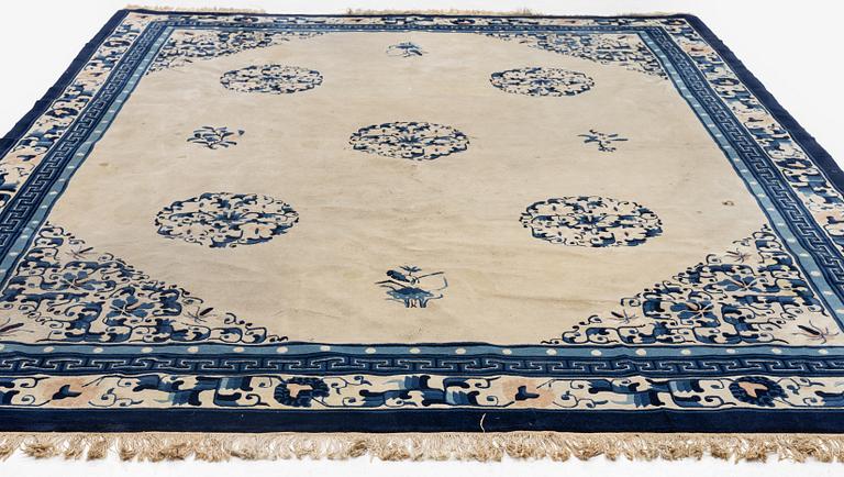 Rug, China, "antique finish", modern, 365x275 cm.