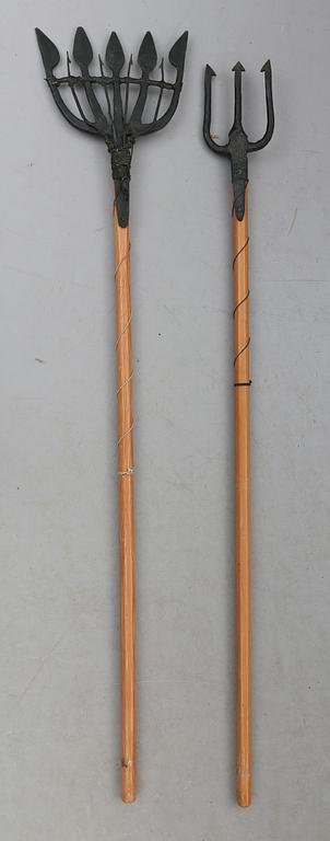 LJUSTER, 2 st, smide, 1800-tal.