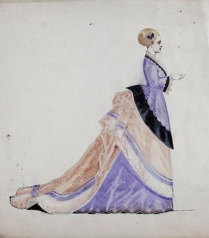 MODEPLANSCHER, 14 st, bla Ernest Leduc, 21 rue des Acacias, Montmartre, Paris 1800-talets andra hälft.