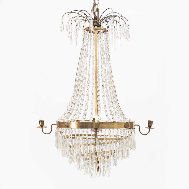 An Empire style chandelier, early 20th century.