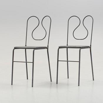 A PAIR OF JONAS BOHLIN "LIV" CHAIRS, Jonas Bohlin Design Stockholm. Labelled underneath the seat.