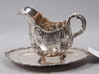 SÅSSNIPA, silver, rokokostil, Gebr. Friedlaender, Tyskland, 1900-talets första hälft.