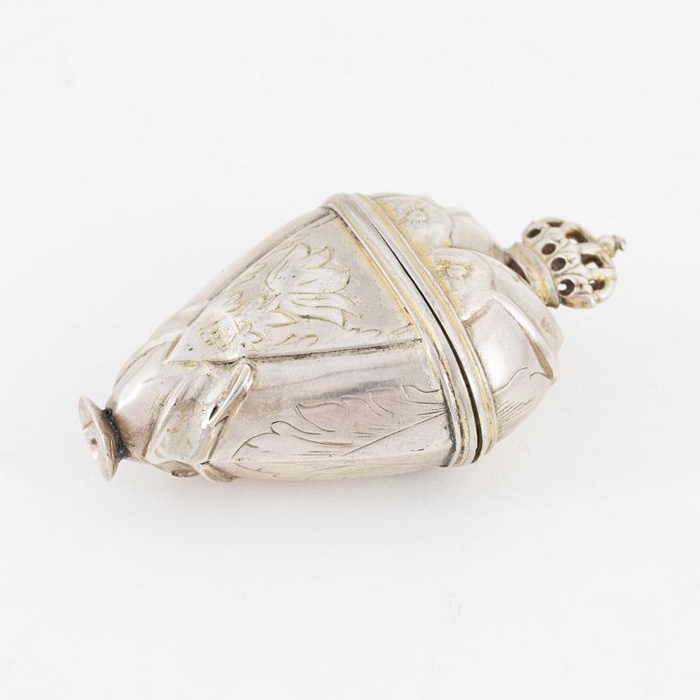 Dosa, silver, Jesper Henrichsen Lund, Viborg,  Danmark 1734-62.