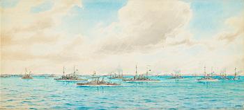 634. Jacob Hägg, "Vår örlogsflotta på Västkusten 1905" (Our Coastal Fleet on the West coast 1905).