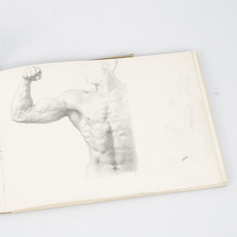 ROBERT THEGERSTRÖM, skissbok med 31 blad. Daterad 1901.