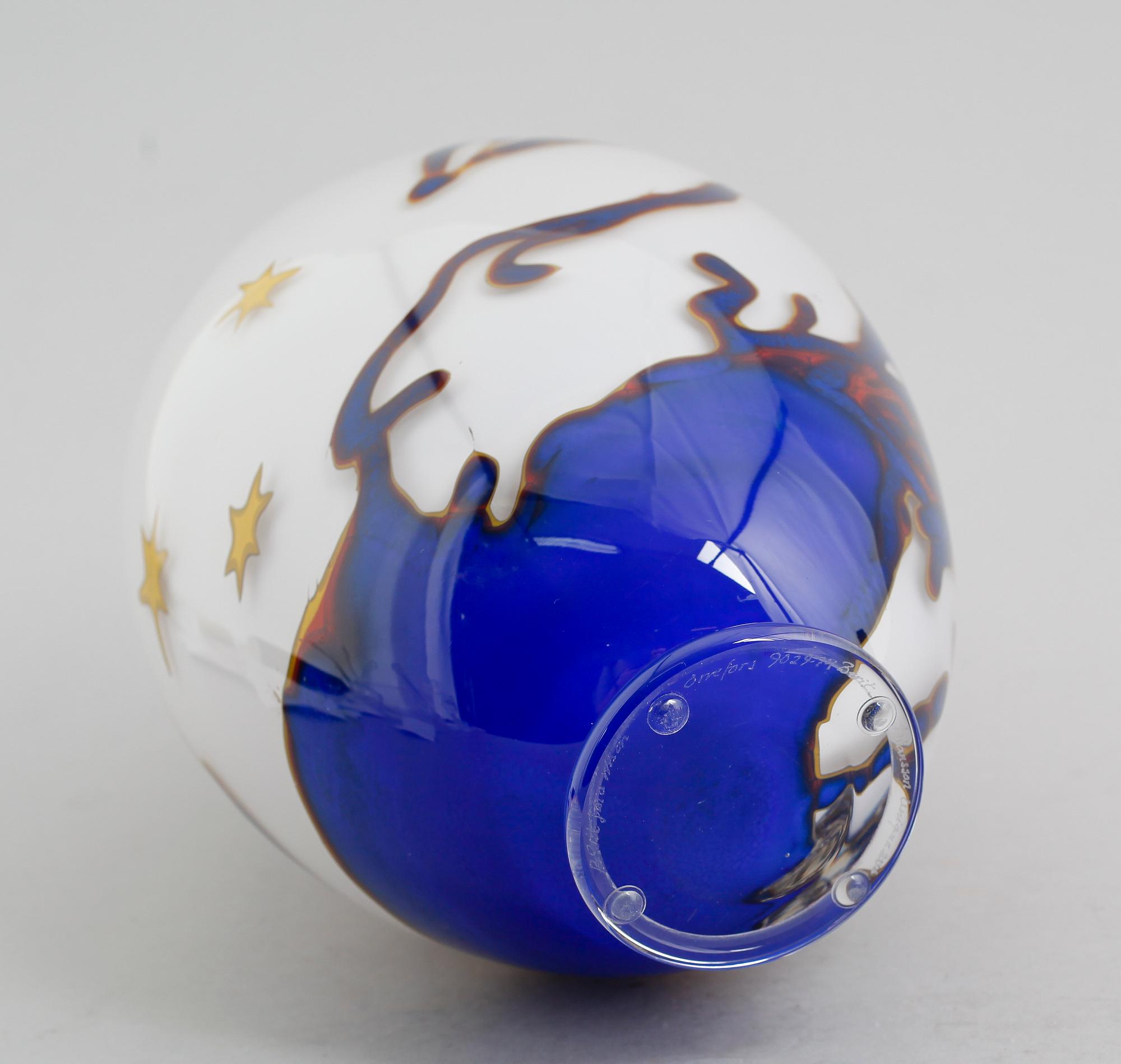 VAS, glas, graal, Berit Johansson, Orrefors, signerad.