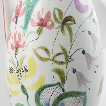 Stig Lindberg, a pair of faience jugs, Gustavsberg studio.