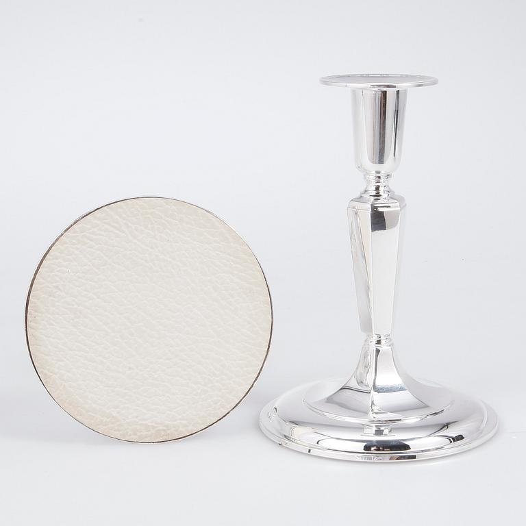 LJUSSTAKAR, ett par, silver, Ceson, Göteborg, 1988.