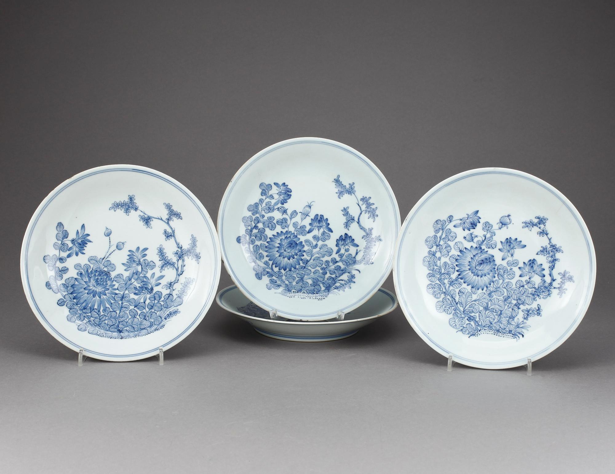 FAT, 4 st, porslin, Kina 1800-tal.