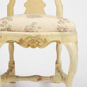 A set of four rococo chairs attributed to J. E. Höglander (master  in Stockholm 1777-1813).