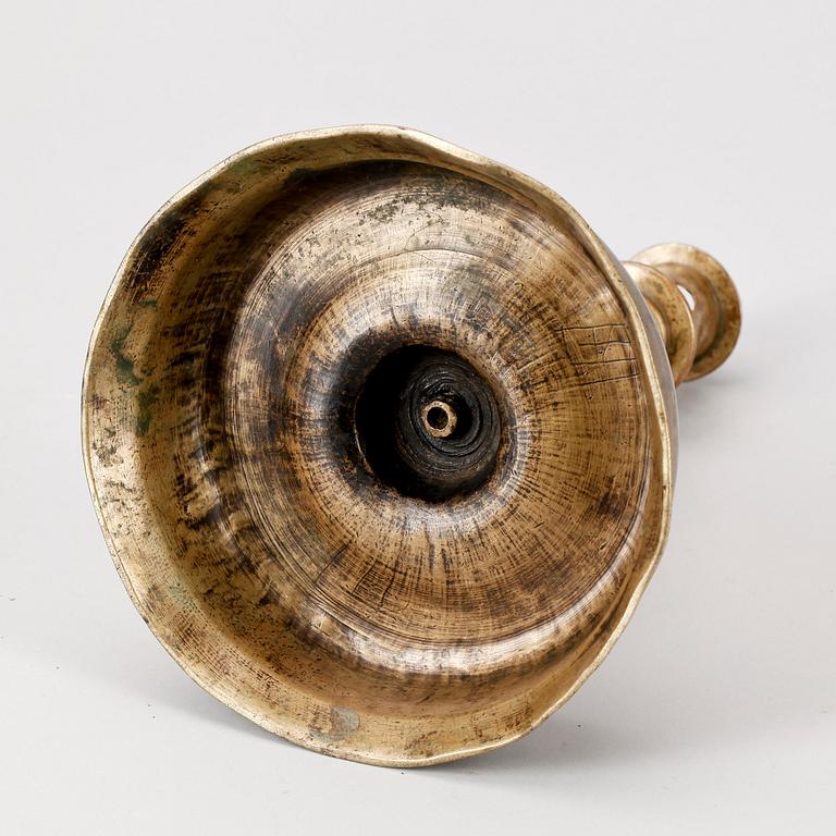 LJUSSTAKE, mässing, barock, 1600-tal.