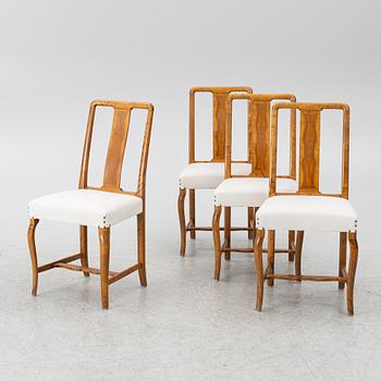 Carl Malmsten, four 'Haga' chairs, Nordiska Kompaniet, 1920s.