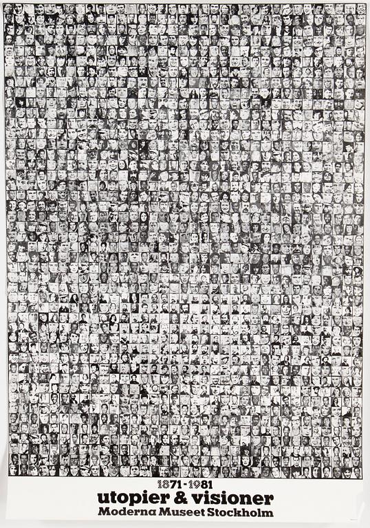 MODERNA MUSEET, utställningsaffischer, 7 stycken, 1960 - tal och framåt.