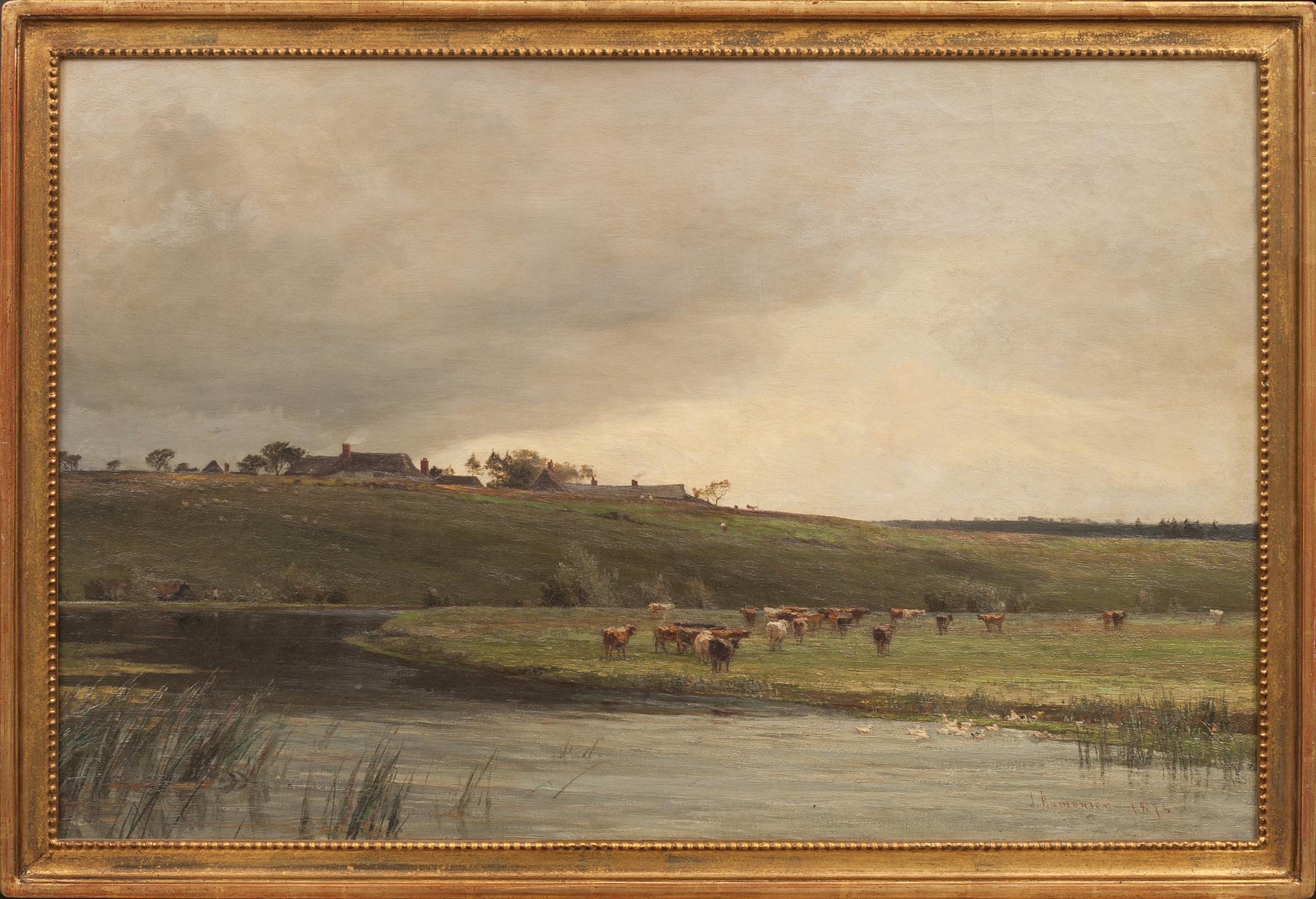 JAMES AUMONIER, olja på duk, signerad och daterad 1876.