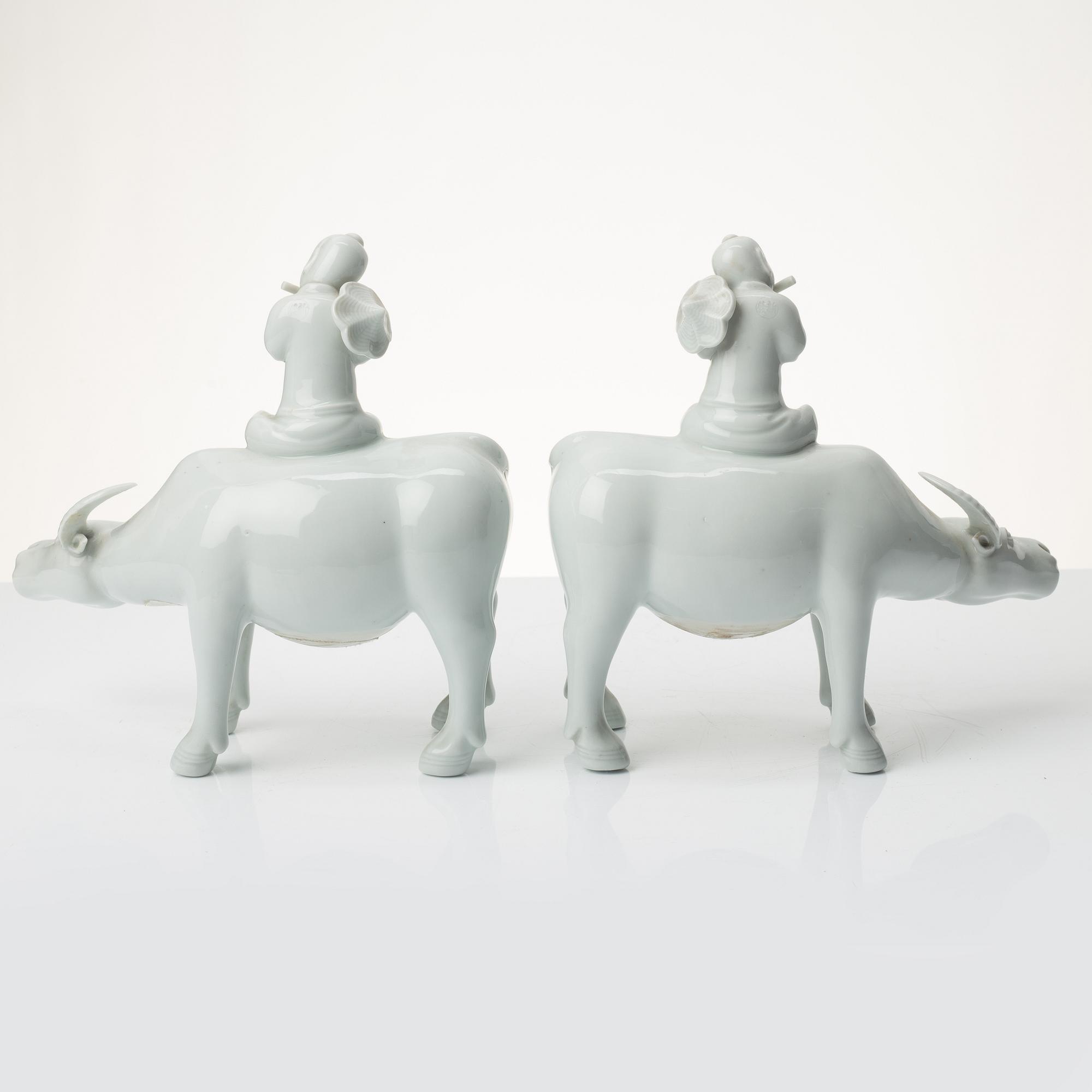 Figuriner, blanc de chine. Kina, 1900-tal.