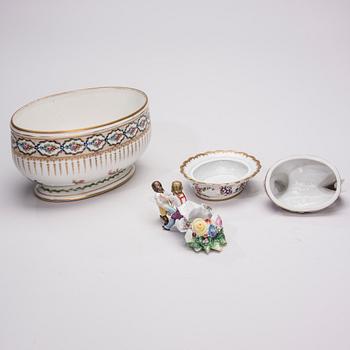PARTI PORSLIN, 3 DELAR, sekelskiftet 1800/1900.