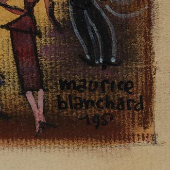MAURICE BLANCHARD, blandteknik, signerad och daterad 1951.
