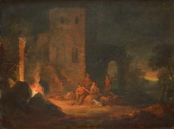 259. Alexander Lauréus, Fellowship by the campfire.