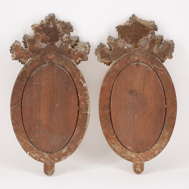 SPEGELLAMPETTER, ett par, 1800-tal.