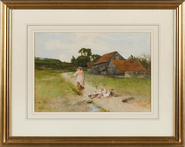 CARLTON ALFRED SMITH, akvarell, signerad.