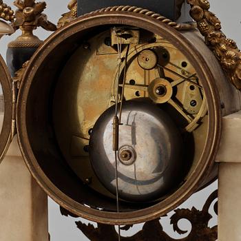 A Louis XVI late 18th century mantel clock.
