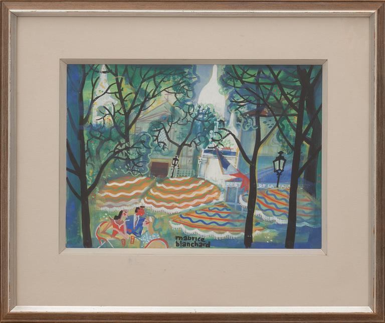 MAURICE BLANCHARD, blandteknik, signerad.