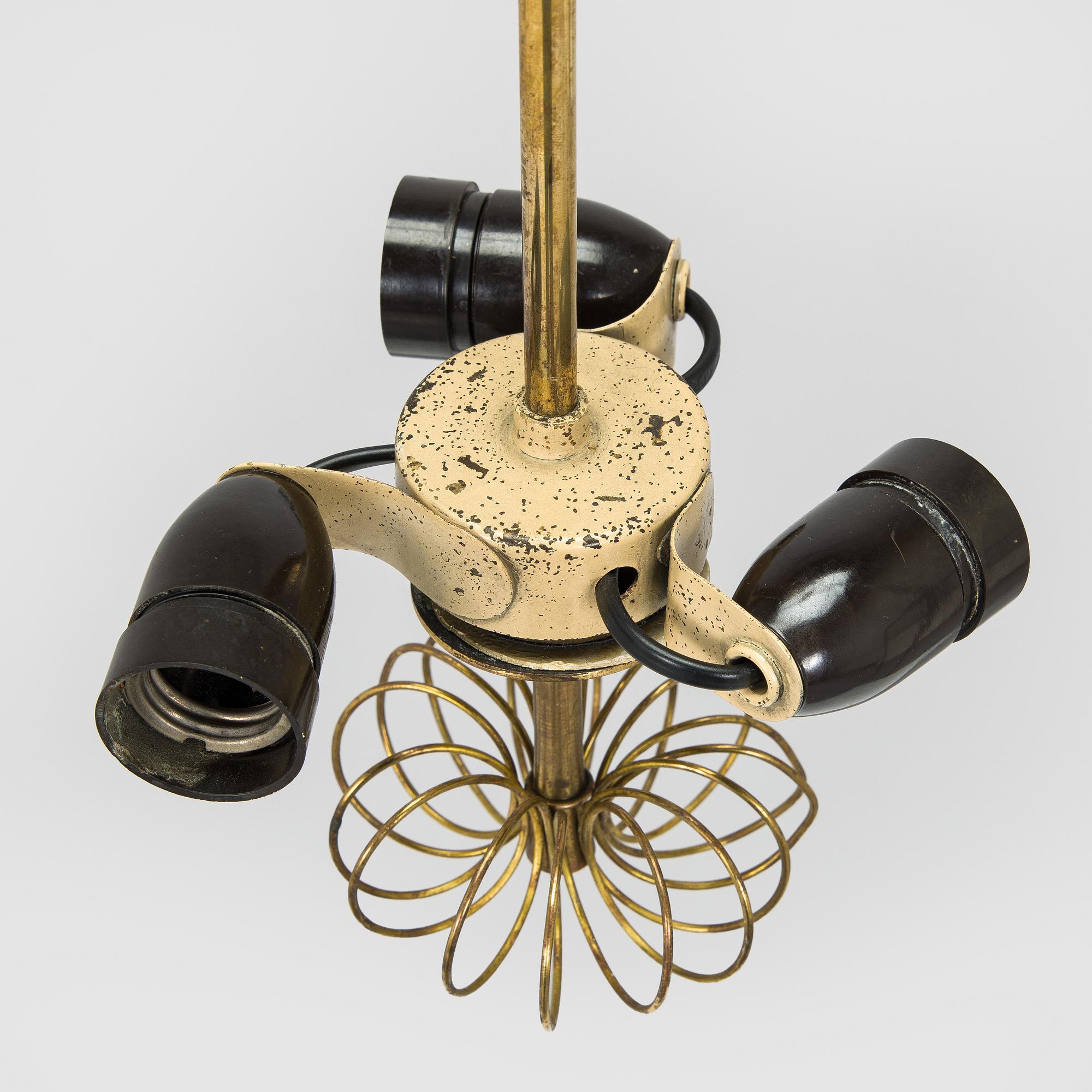 Paavo Tynell, a mid-20th century ceiling light for Taito, Finland.