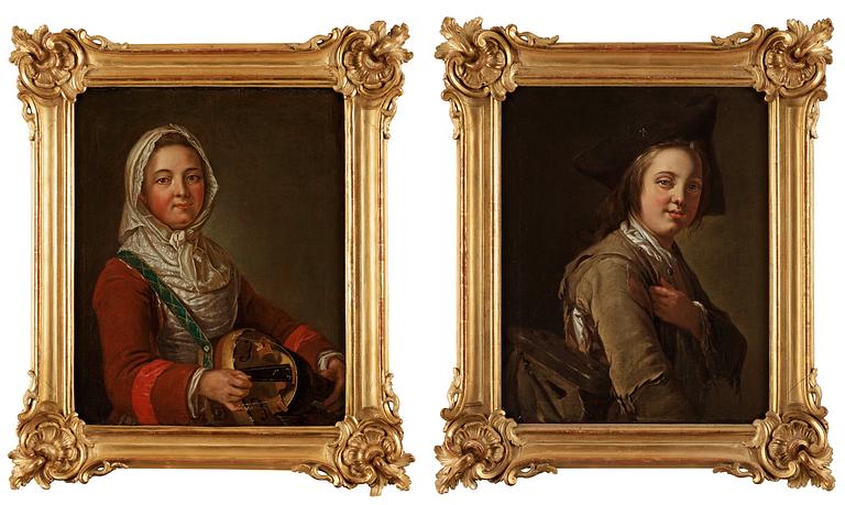 Per Krafft d.ä. Tillskrivna, Tiggargosse & La Vielleuse (Liraspelerskan).