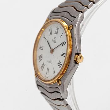 Ebel Sport -rannekello, 30 mm, teräs/kulta, quartz, mineraalilasi, 1990-luku.