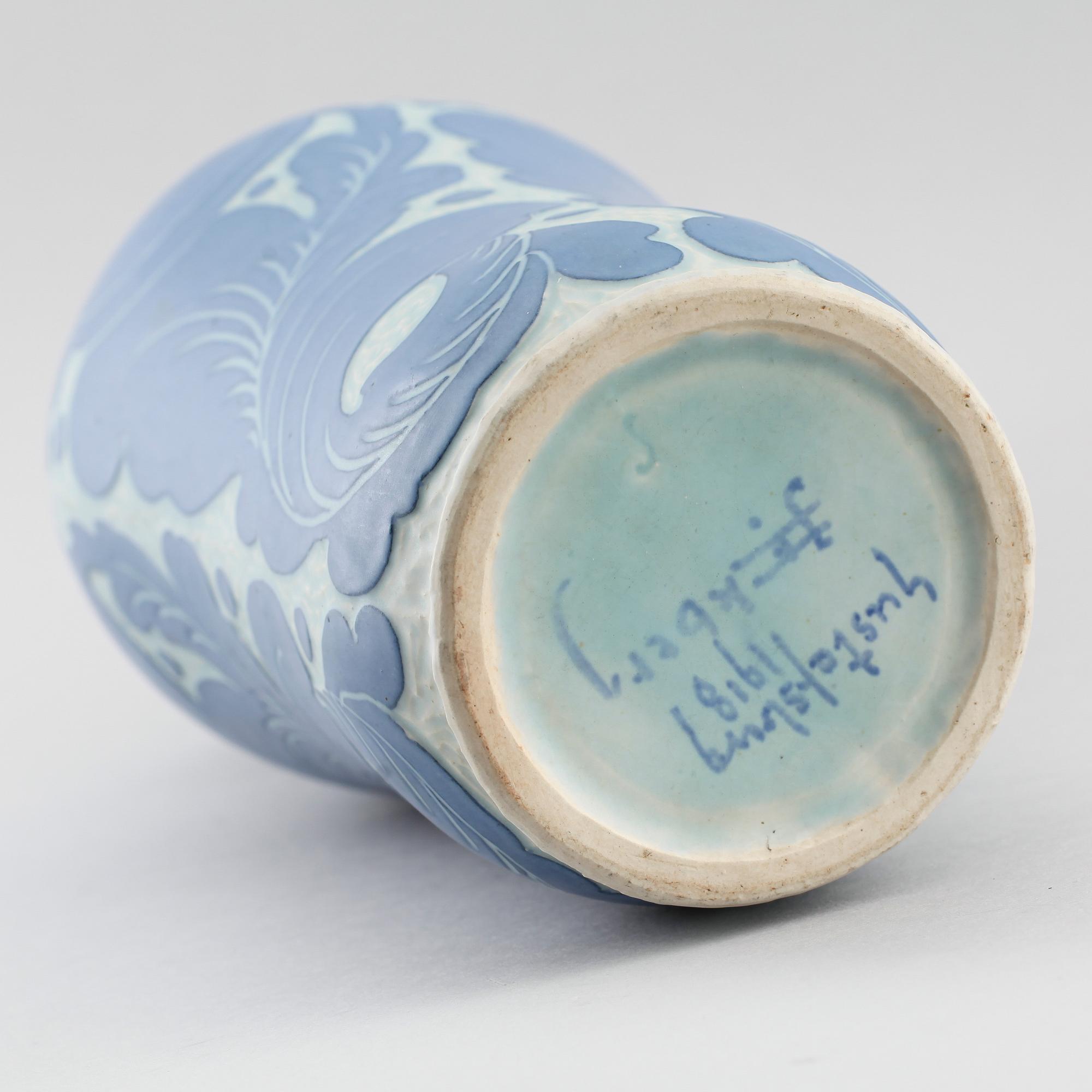 VAS, flintgods, Josef Ekberg, Gustavsberg 1918.