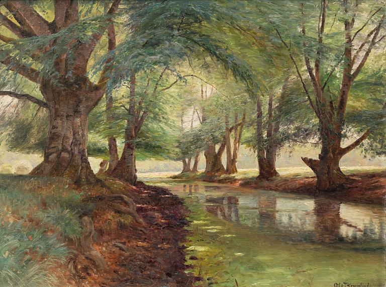 Olof Krumlinde, Forest Scene with a Stream.