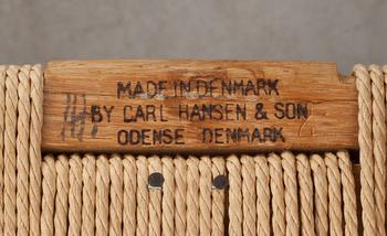 KARMSTOLAR, 4 st. "Y-stolen", Hans J. Wegner för Carl Hansen & Son, Odense. Enligt uppgift inköpta 1958.