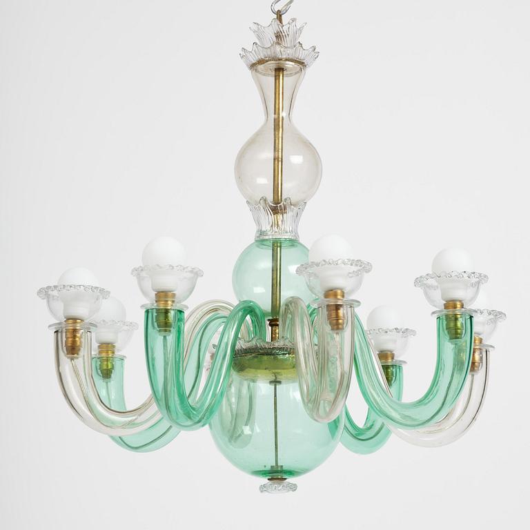 Gio Ponti, ljuskrona, Venini, Murano, Italien, 1945-50.