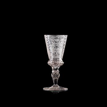 A Bohemian goblet, 18th Century.