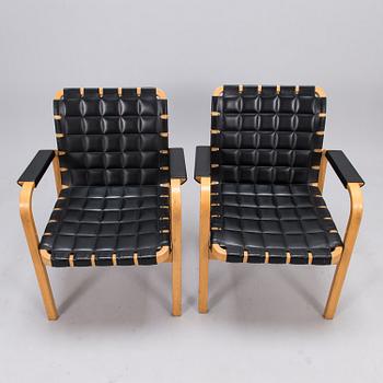 ALVAR AALTO, four late-20th-century '45' armchairs for Artek.