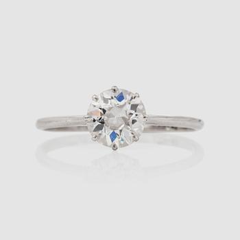 1271. A ca 0.95 ct old-cut diamond ring. Quality circa I/SI.