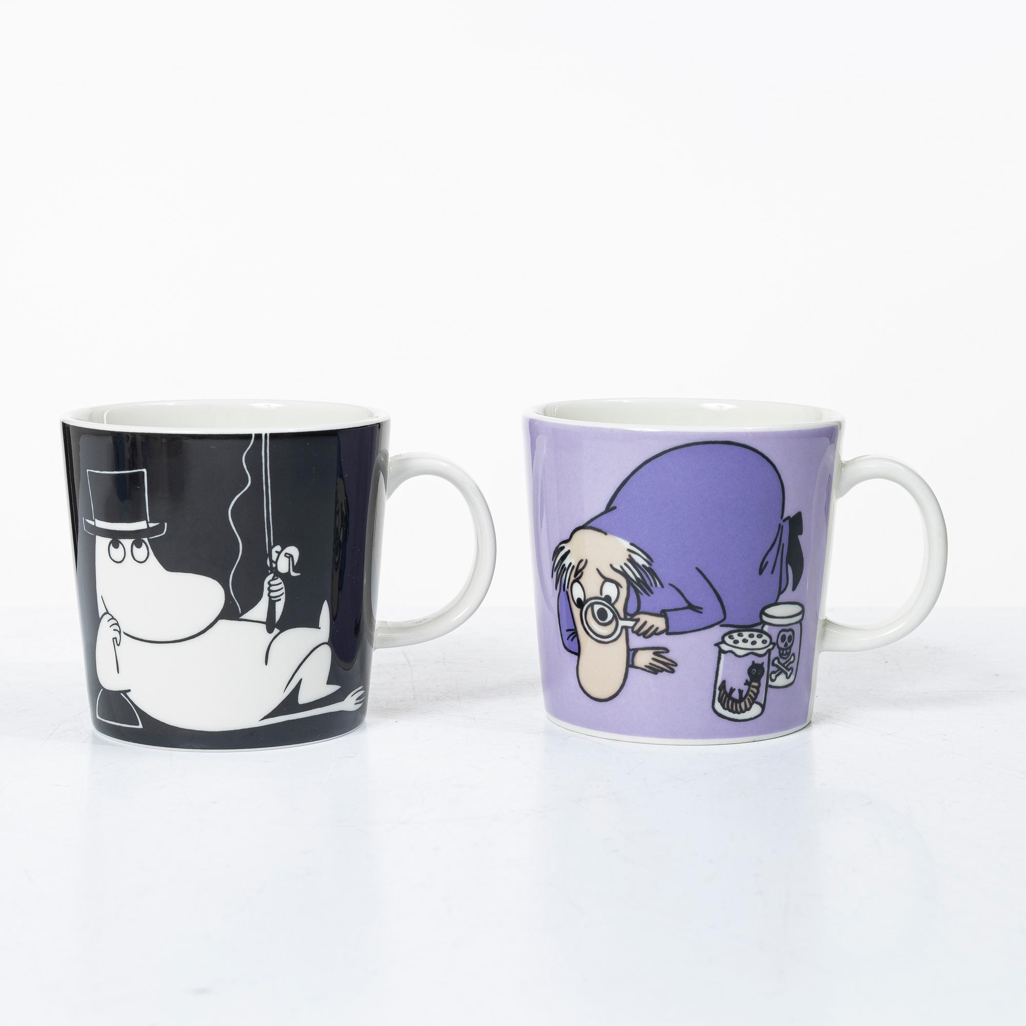 Arabia, ten Moomin mugs, Finland, 2002-2013.