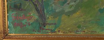 Sven X:et Erixson, oil on canvas, signed with dedication.