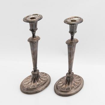 Goldsmiths & Silversmiths Co Ltd, candlesticks a pair, silver London 1901.