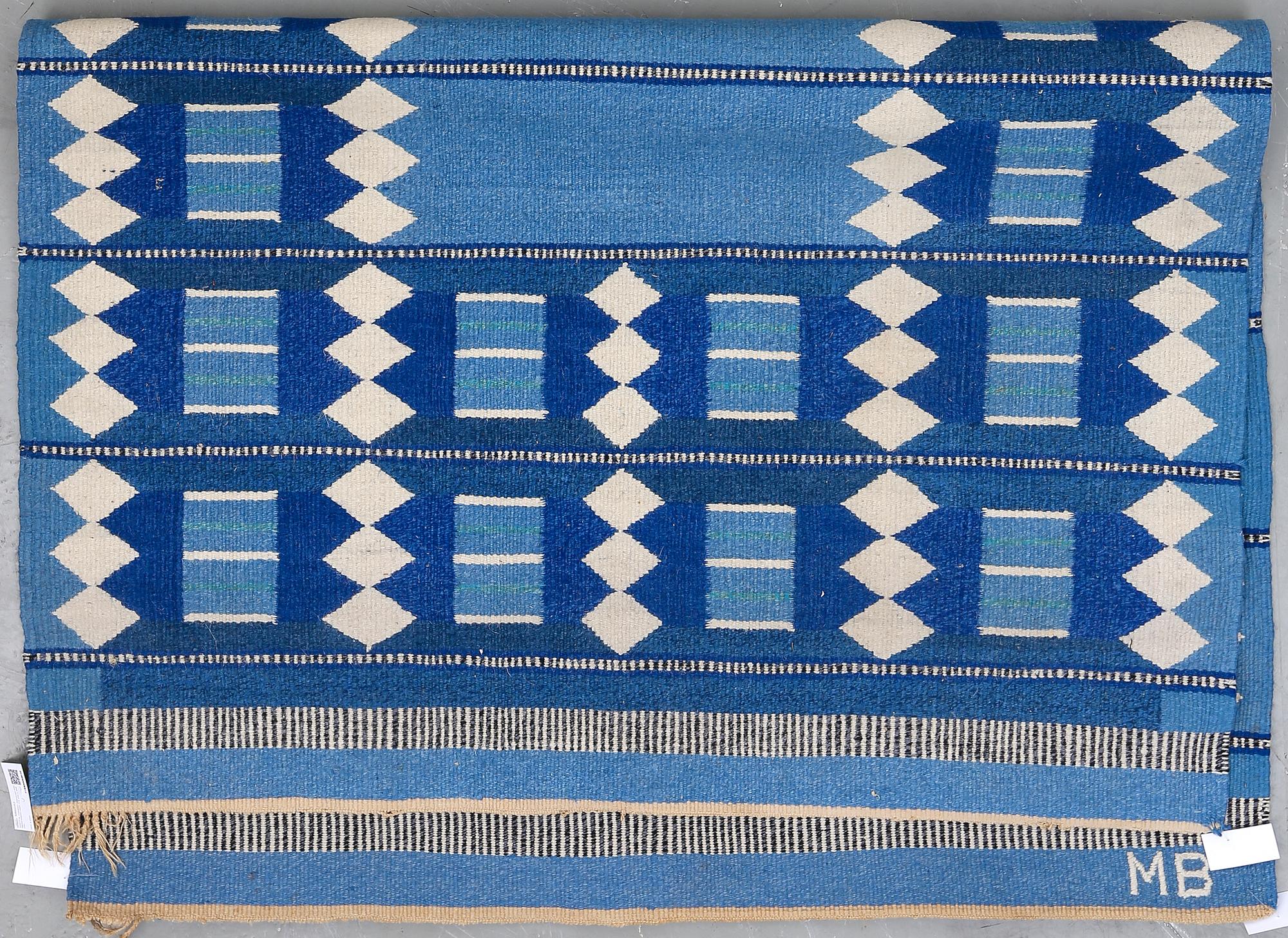 MATTA, rölakan, signerad MB, 1900-talets mitt. Ca 241 x 168 cm.